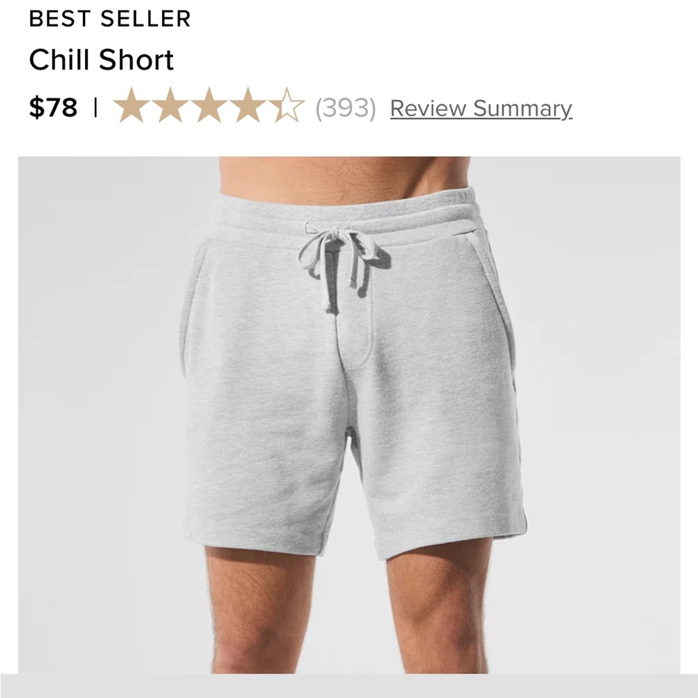 New Alo Yoga Gray Chill Short Size 2XL - Picture 10 of 12